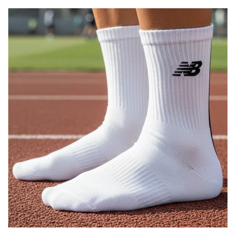 Calcetas New Balance Blanco Negro Pantorrilla 3 Pares Unisex