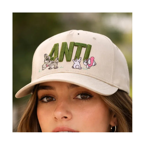 Gorra Antifashion Conejos Beige Verde Snapback 001
