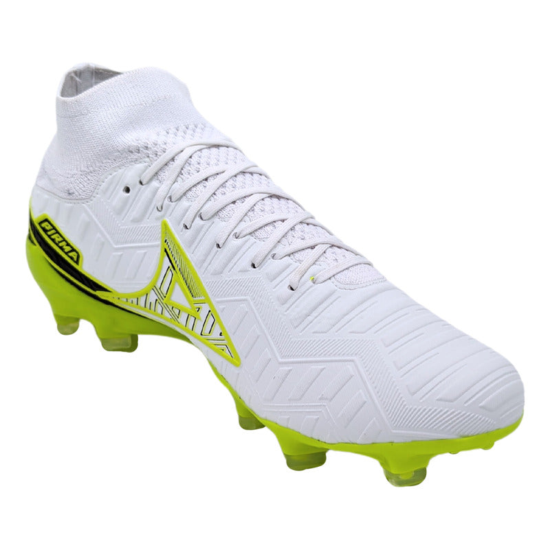 Zapato De Futbol Pirma, Profesional Mod 3030, Blanco Verde