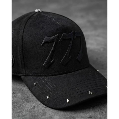 Gorra Cash Only 777 Negro Gamuza 042