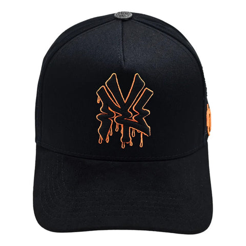 Gorra Cash Only Ny City Of Crime Negro Naranja Snapback 049