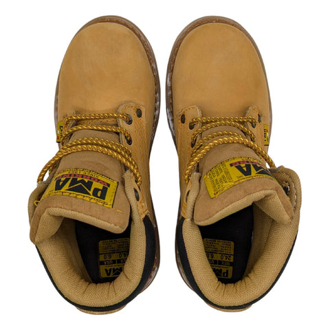 Bota De Trabajo Industrial Pma Sin Casco Miel/nobuck-mujer