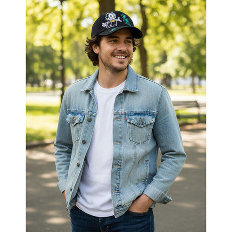 Gorra Cash Only Felix La 018 Negro Snapback Unisex Negro Snapback Bordado