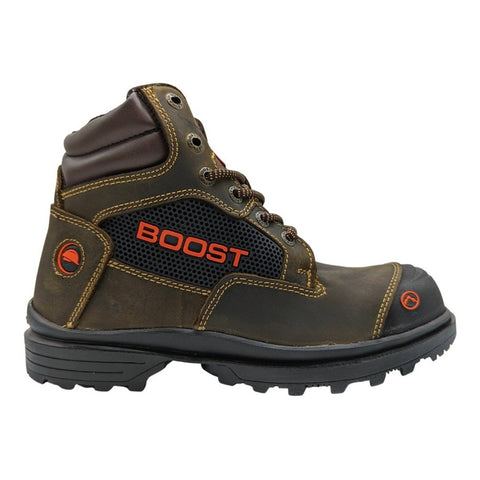 Bota De Seguridad E Industrial Casco Acero Boost 403g01 Cafe