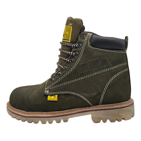 Botas Pma 136 Con Casco Nobuck Musgo Dama