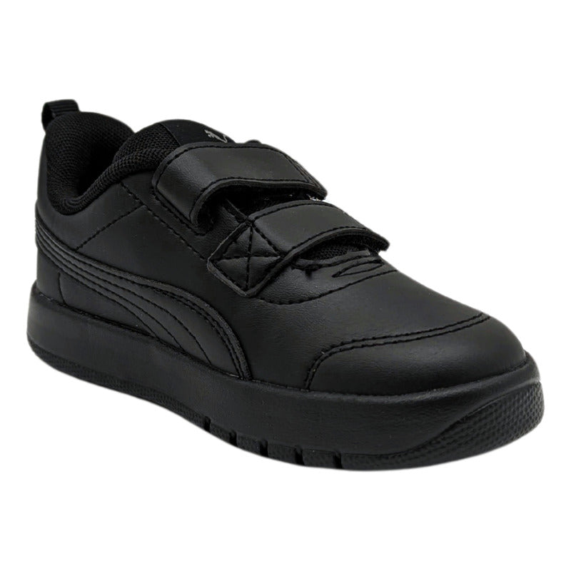 Tenis Puma Kinder Courtflex V3 1v Inf Niño Negro-negro 310252 01 Tallas Pequeñas