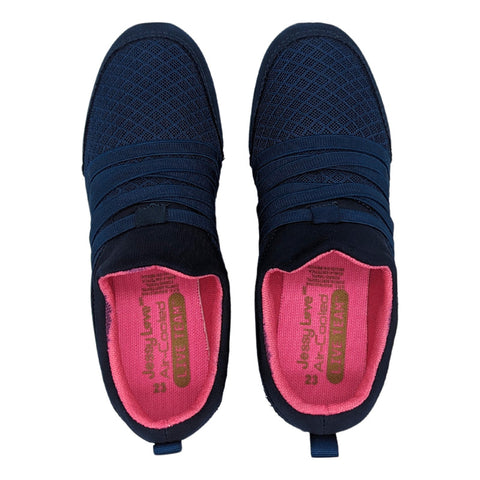 Tenis Jessy Love Slipon Marino-fiusha E-2005 Para Mujer