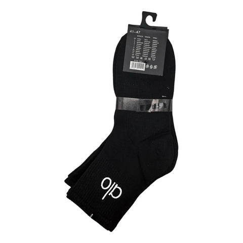 Calcetas Alo Blanco Negro Pantorrilla 3 Pares Unisex