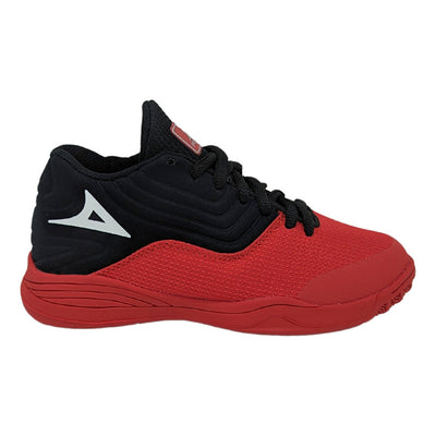 Tenis Deportivo Basketball Pirma Niño Modelo 2005 Rojo Negro