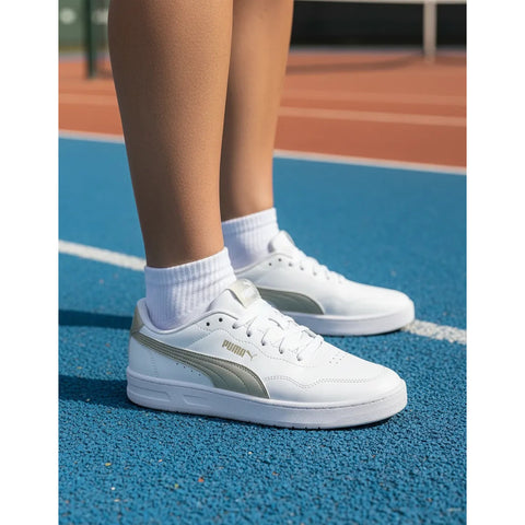 Tenis Puma Court Lally Metallic Whisper Blco 406058 01 Dama