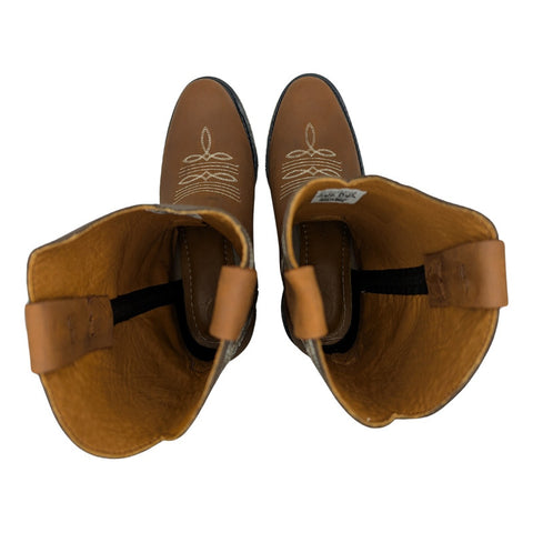 Bota Purepecha Piel Crazy Roble Vaquera Alta 866