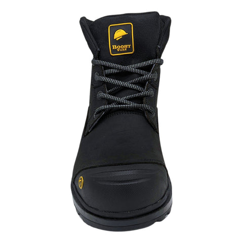 Bota Boost Hombre Casquillo Industrial Trabajo Negro 401