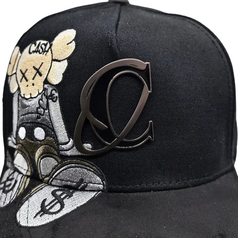 Gorra Cash Only Dope Skull 013 Negro Snapback Unisex Negro Snapback Bordado