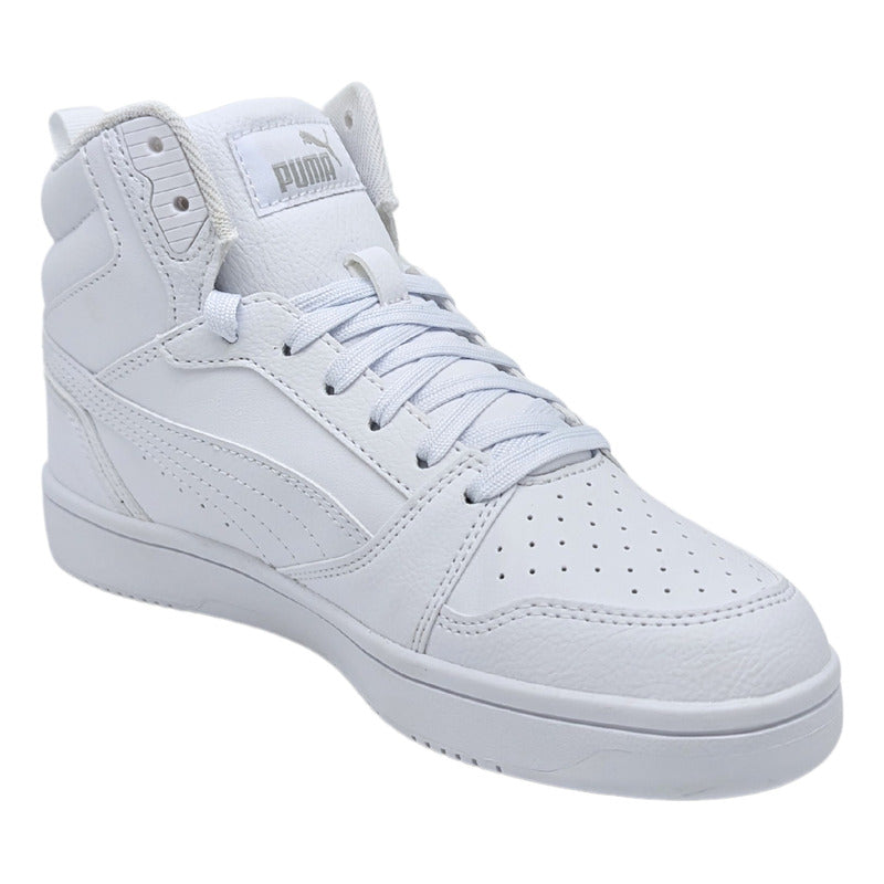 Puma Rebound V6 Mid Jr Tenis Urbano Hombre Adulto Sintético Textil Blanco.