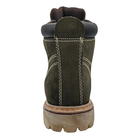Botas Pma 136 Con Casco Nobuck Musgo Dama
