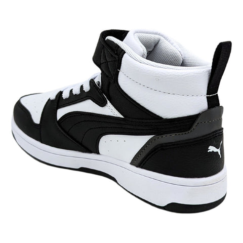 Tenis Puma Rebound V6 Mid Ps Niño Blanco/negro 393832 01