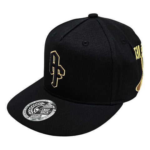 Gorra Antifashion Af04 Negro Dorado Snapback 011