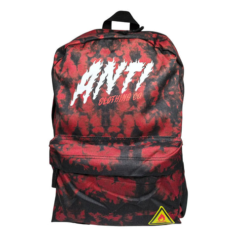 Mochila Antifashion Fire Negro Rojo Unisex 011