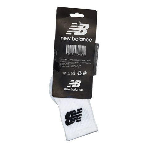 Calcetas New Balance Blanco Negro Pantorrilla 3 Pares Unisex