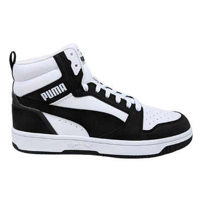 Tenis Puma Rebound V6 Mid Jr Blanco-negro 393831 01 Juvenil