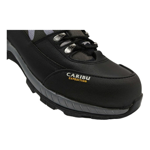 Botas Caribu 355 Piel Lisa Color Negro Gris Para Hombre