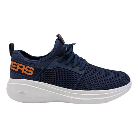 Tenis Skechers Go Run Fast Azul Naranja 55103x Para Mujer