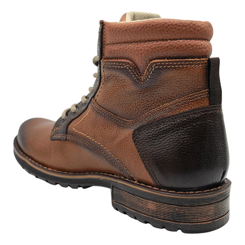 Bota Casual Hombre Trekking Urbana Piel Miel Romanos 7878