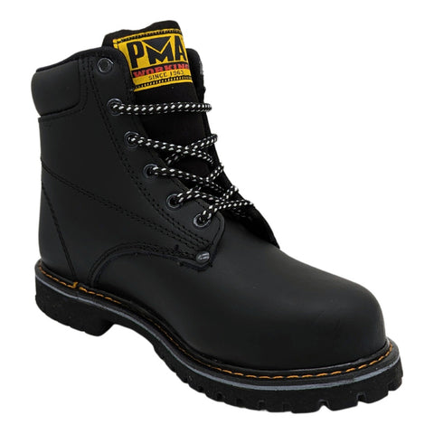 Bota De Trabajo Industrial Pma Sin Casco Piel/negro Mujer