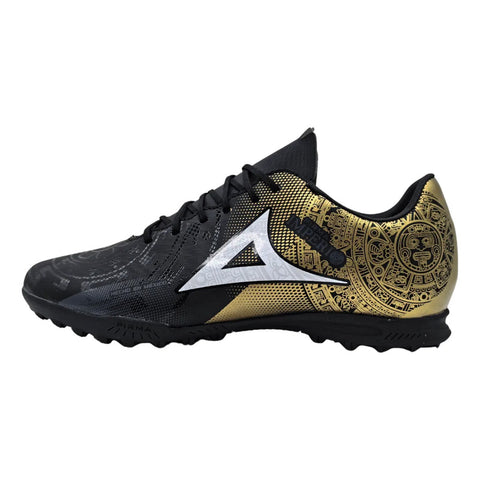 Tenis Pirma Turf 3067 Futbol Negro Oro Pasto Sintético Hombr Negro-oro 9.5 Mx