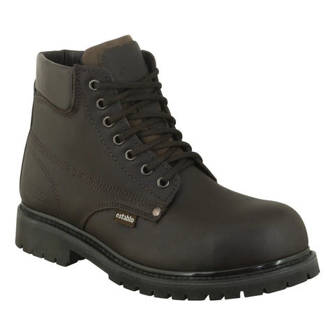 Botas Hombre Industrial Piel Cafe Con Casquillo 548 Establo