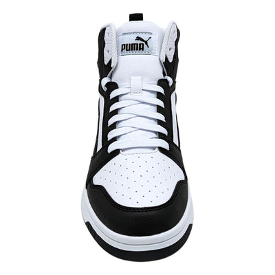 Tenis Puma Rebound V6 Mid Jr Blanco-negro 393831 01 Juvenil