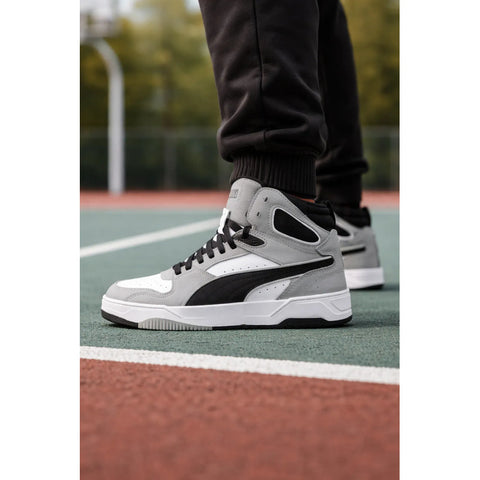 Tenis Puma Rbd Break Mid Blanco Gris 402413 06 Hombre