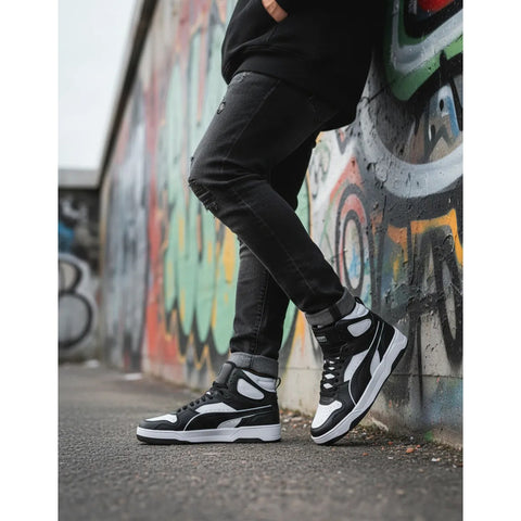 Tenis Puma Break Bota Negro Blanco Urbano 402413 05 Hombre