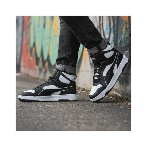 Tenis Puma Break Bota Negro Blanco Urbano 402413 05 Hombre
