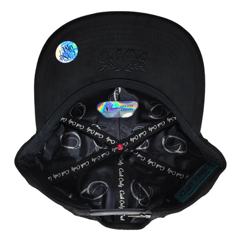 Gorra Cash Only Seven Stars Negro Gamuza Snapback 051
