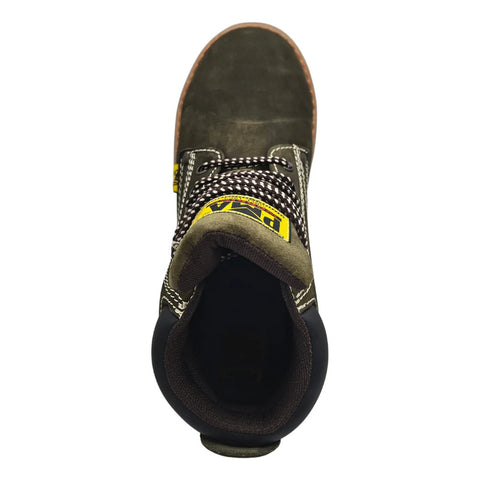 Botas Pma 136 Con Casco Nobuck Musgo Dama