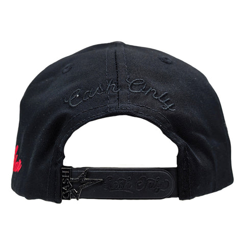 Gorra Cash Only Red Star Flames 011 Negro Snapback Unisex