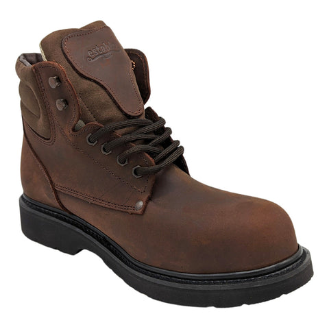 Bota Industrial De Trabajo Rudo Casco Acero Establo 504 Cafe
