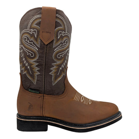 Bota Purepecha Piel Crazy Roble Vaquera Alta 866