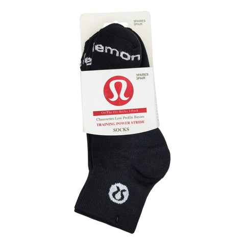 Calcetas Lululemon Calidad Premium Originales 3- Pack Negro Liso 6-9 M