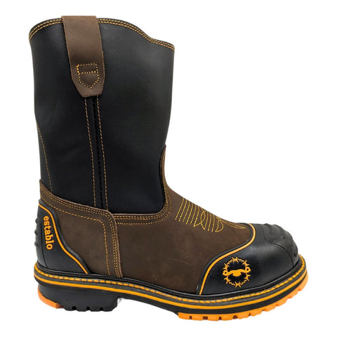 Botas Hombre Casco Acero Piel Botines Establo Modelo 579