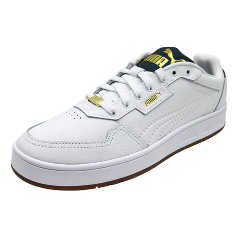 Tenis Puma Court Classic Lux Blanco Verde 395019 13 Hombre