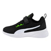 Puma Flyer Runner Color Negro/blanco/verde Niños 17-21 Mx