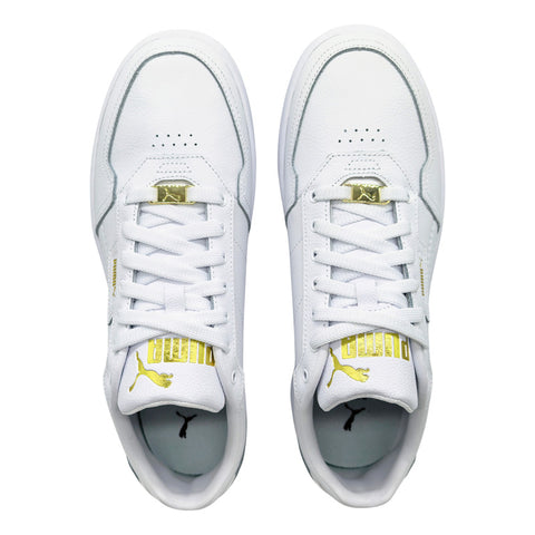 Tenis Puma Court Classic Lux Blanco Dorado 395019 01 Para Hombre