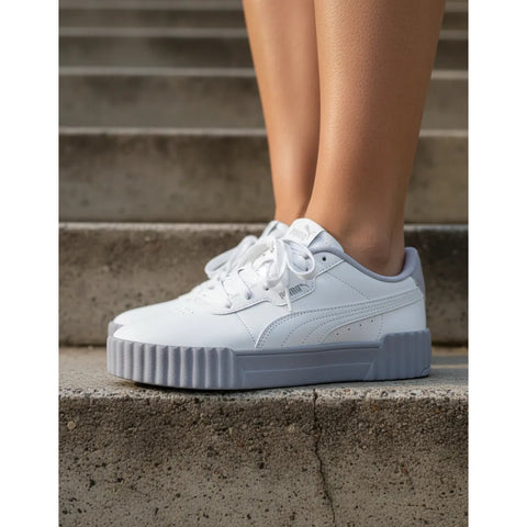 Tenis Puma Carina 3.0 Cutie Blanco Morado 40091604 Para Dama Blanco Lisa 2,0 Mx