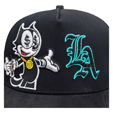Gorra Cash Only Felix La 018 Negro Snapback Unisex Negro Snapback Bordado