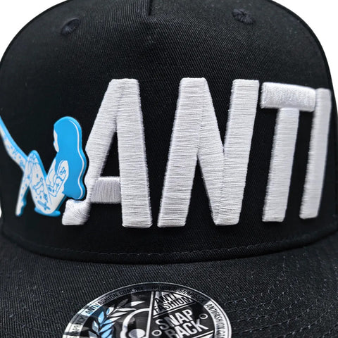 Gorra Antifashion Blue Woman Negro Snapback 005