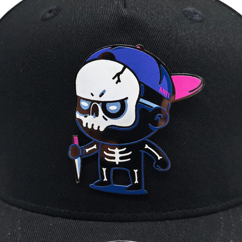 Gorra Antifashion Knife Skull Negro Snapback 006