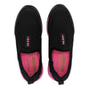 Tenis Jessy Love Slipon Negro-fiusha E-7010 Para Mujer