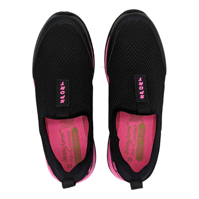 Tenis Jessy Love Slipon Negro-fiusha E-7010 Para Mujer